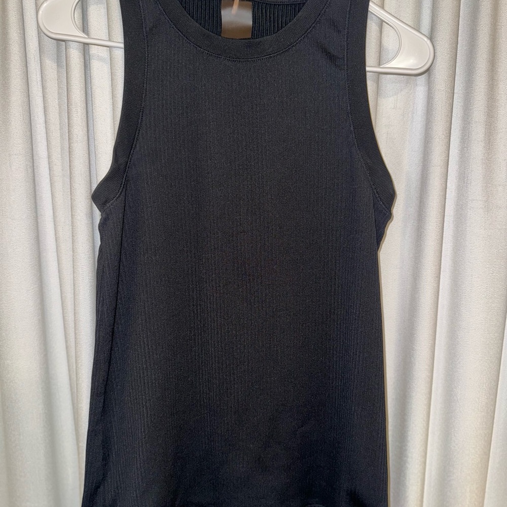 CALIA by Carrie Underwood Black Ribbed Tank Top